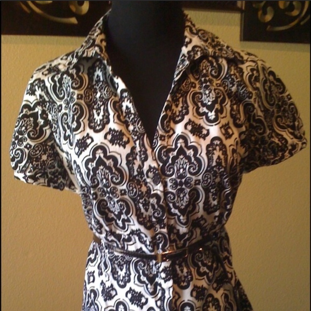 Black & White printed blouse